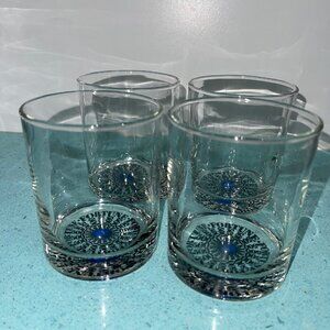 Fortune 500 Vintage Low Ball Glasses Set Of Four Wall Street Market Finance